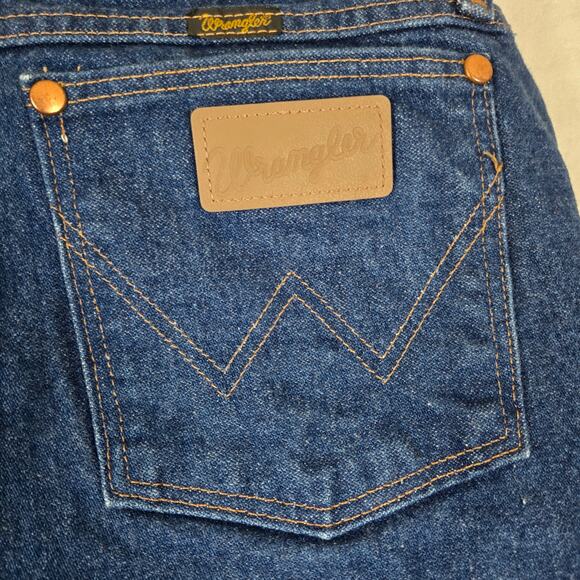 VTG Wrangle Jeans 36x36 Mens Dark Wash Denim Pants Straight Leg 0741 - Picture 8 of 10